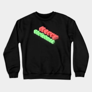 Merry Christmas 3D Inflated Colorful Text Crewneck Sweatshirt